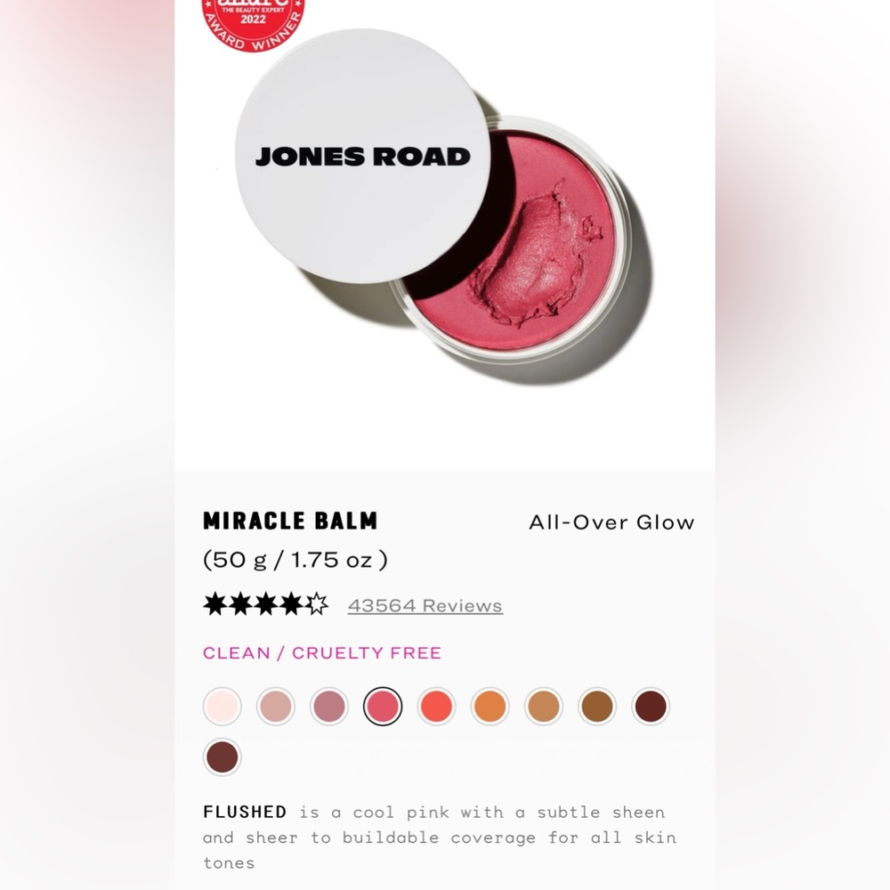 Jones Road Miracle Balm “Flushed”